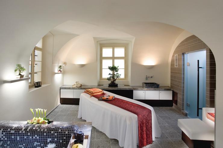Cabine de soin au spa du Mandarin Oriental Prague